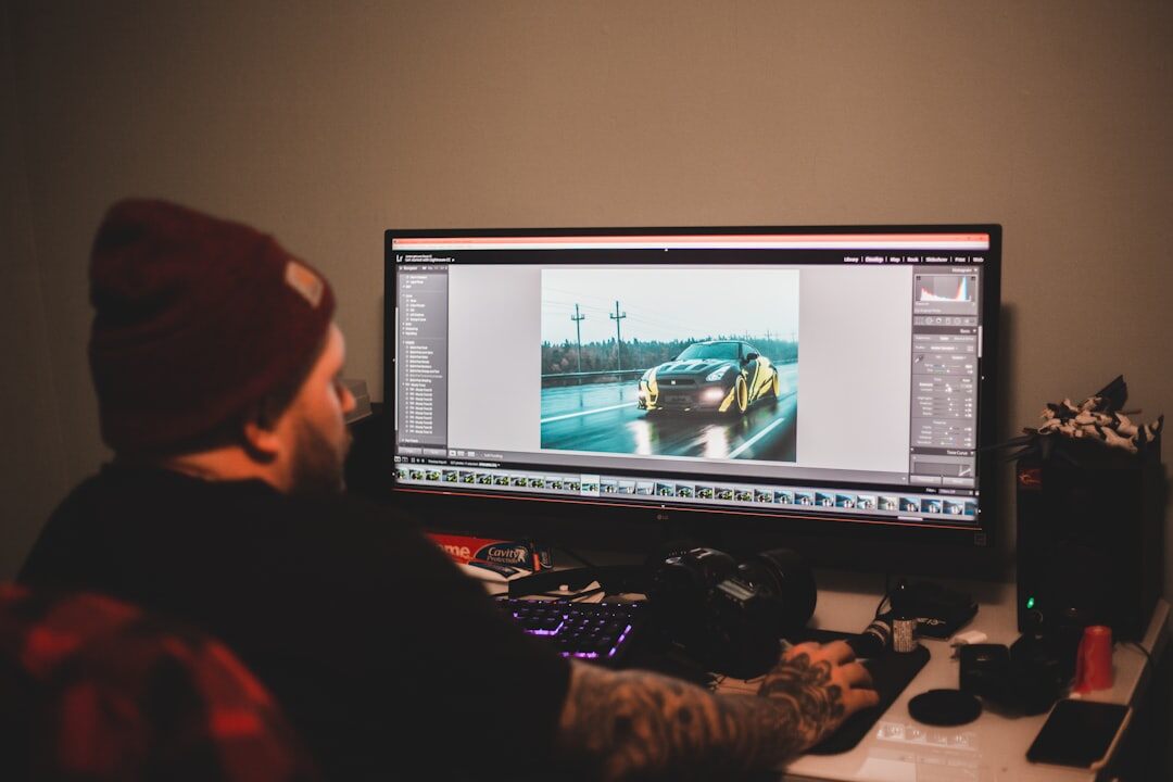 film editor using computer