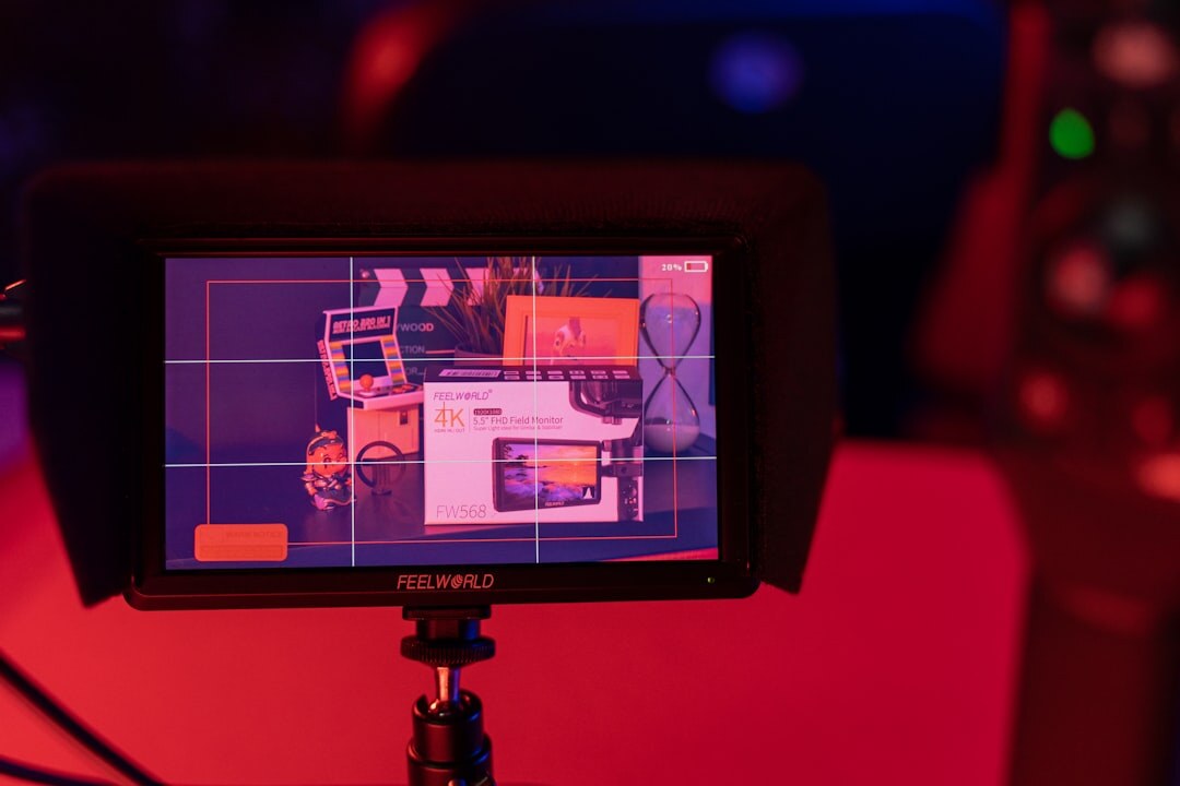 color grading on monitor