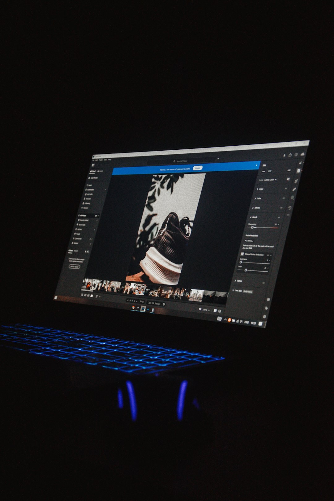 video editing on laptop